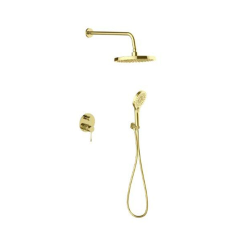 GRIFERIA DUCHA EMBUTIR CON TRANSF. EN ORO CEPILLADO - SERIE SIGNATURE DORADO-BRUSHED GOLD