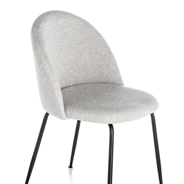 Silla Comedor X4 Combohome Cali Eames Acolchada Tela Premium Blanco 1
