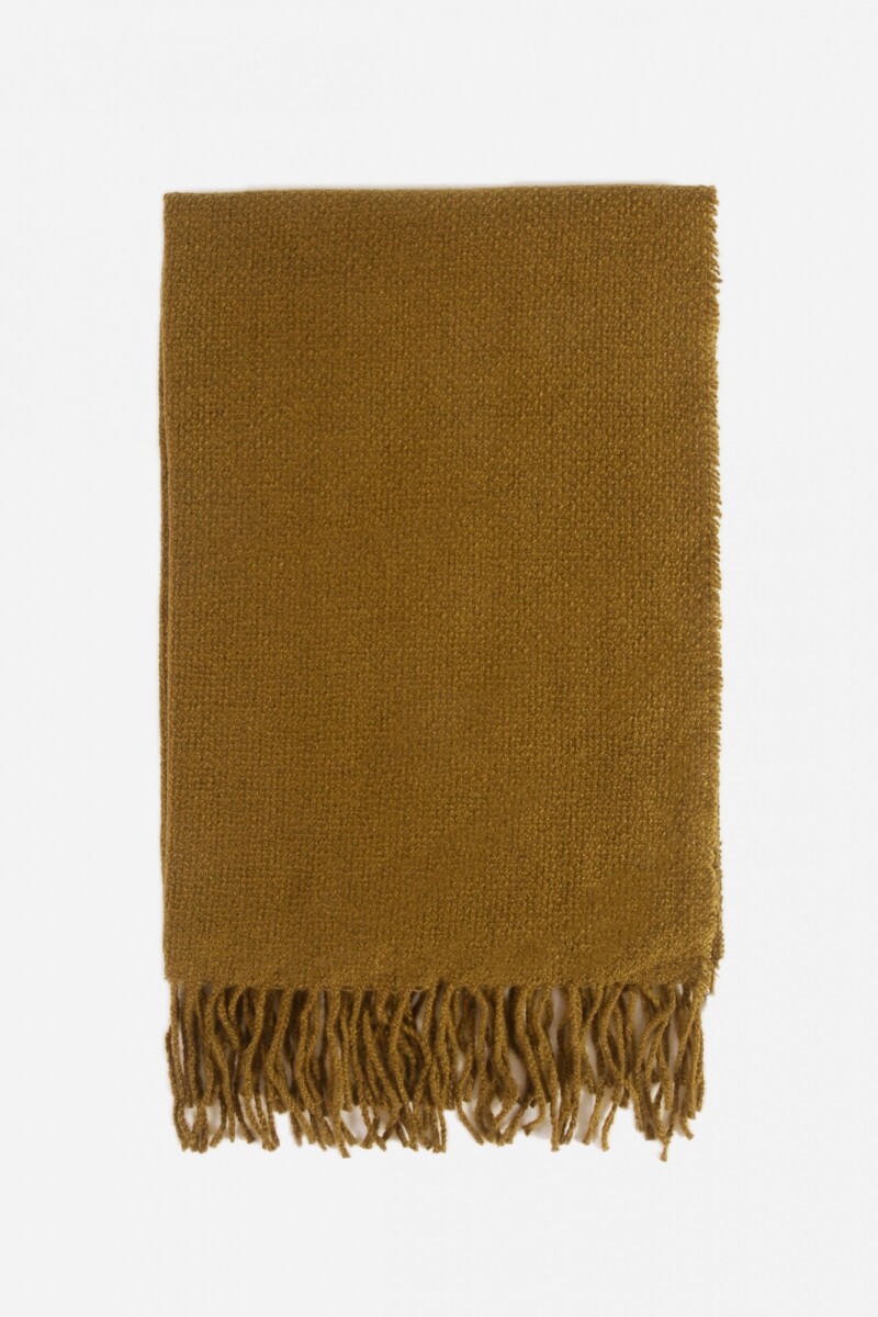 Bufanda tejida lisa mostaza