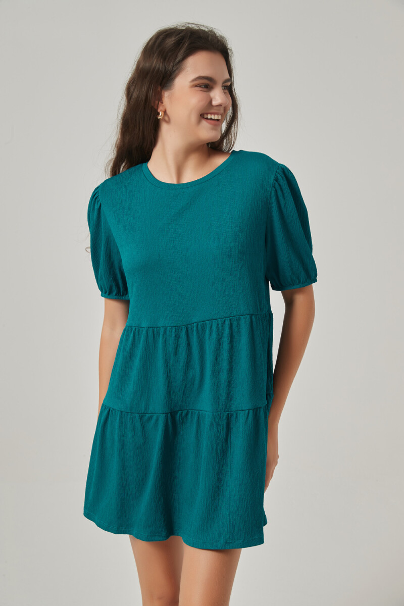 Vestido Fountain - Verde Azulado 