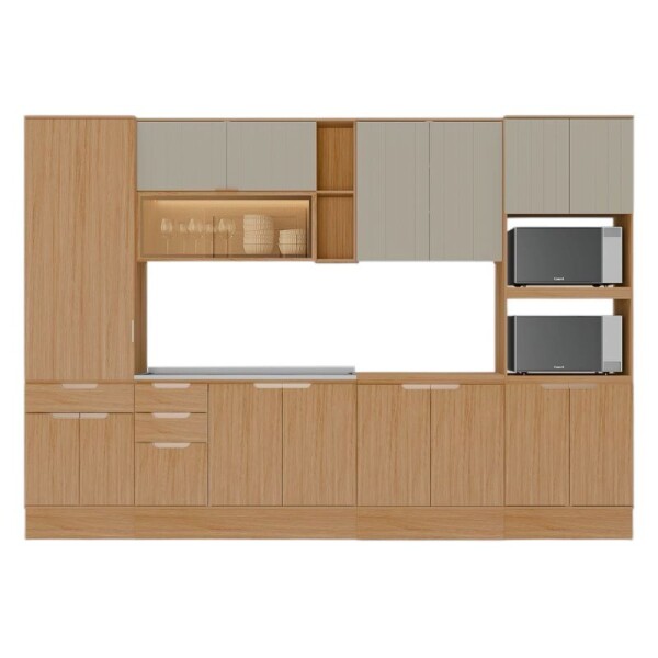 COCINA MODULADA 3.30 MT CEDRO/SALVIA - ALMA COCINA MODULADA 3.30 MT CEDRO/SALVIA - ALMA