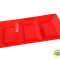 Bandeja Biodegradable Rectangular x3 Unidades Rojo