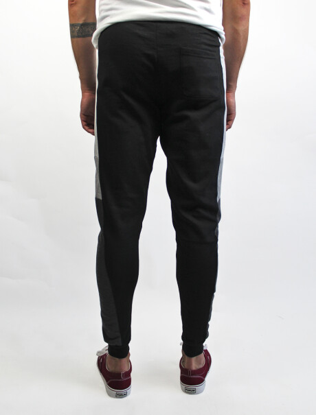 Pantalon Felpa Combinado PFC-22 Negro