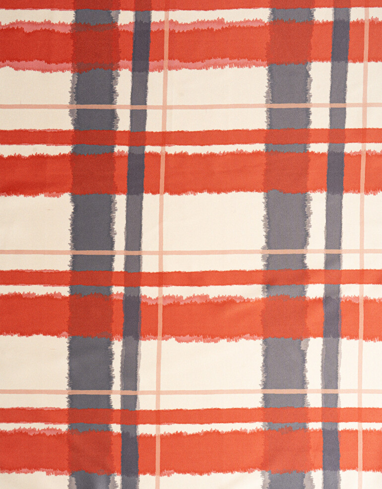 Pañuelos Raso Geométrico Pañuelo Raso Escocés - Combinacion Multicolor