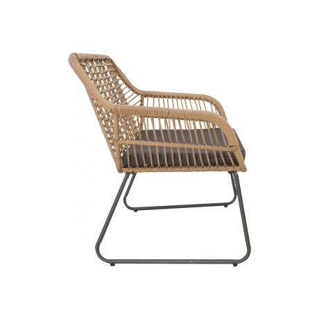 SET LIVING NATURAL/BEIGE RATTÁN SINTÉTICO Y HIERRO MADERO