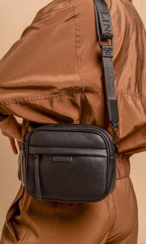 BANDOLERA PALMA NEGRO