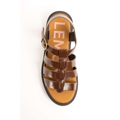 Sandalias Cangrejeras De Cuero Chocolate