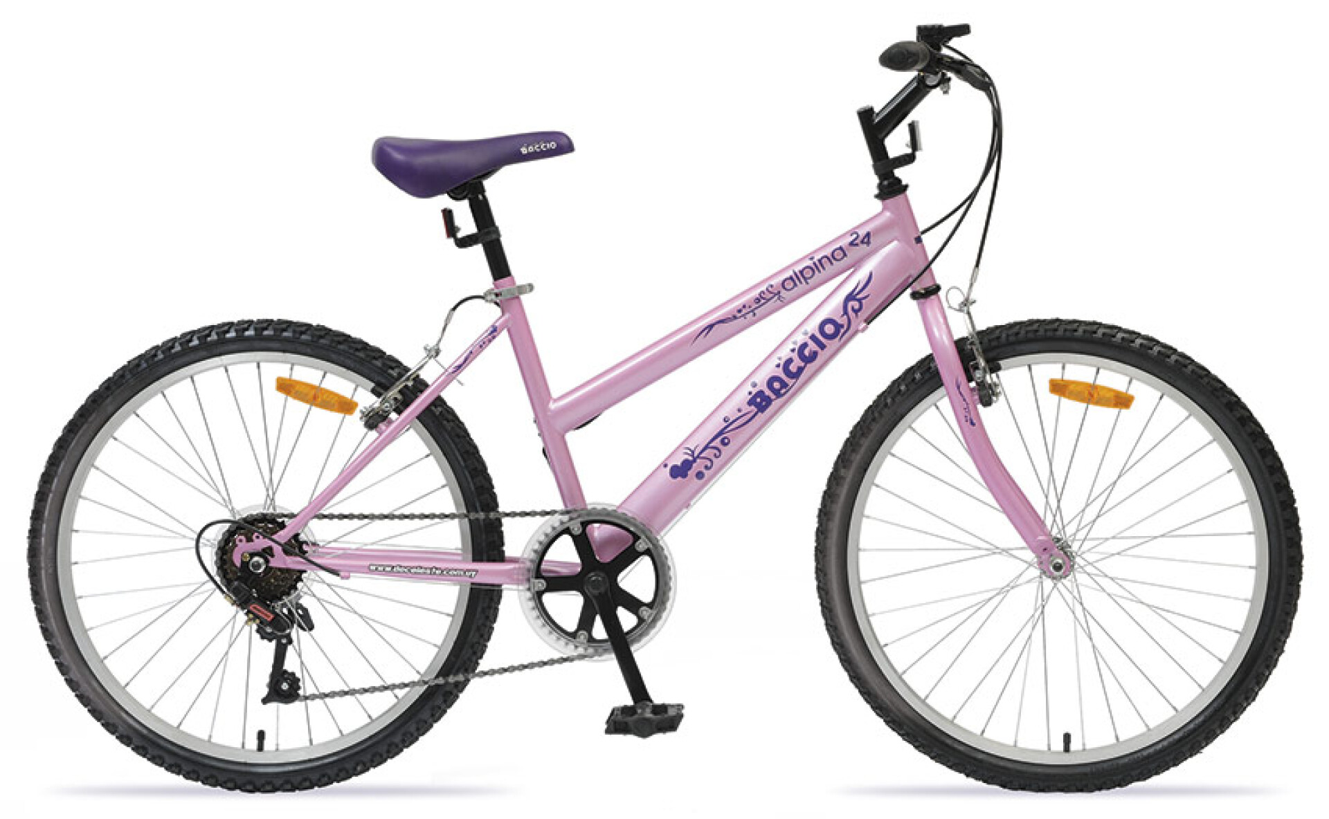 BICICLETA BACCIO R-24 6V ALPINA LADY blanca/negra/gris 