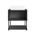 MUEBLE DE BAÑO AEREO NEGRO con bacha blanca / 50cm. Mueble De Baño Aereo Negro Con Bacha Blanca / 50cm.