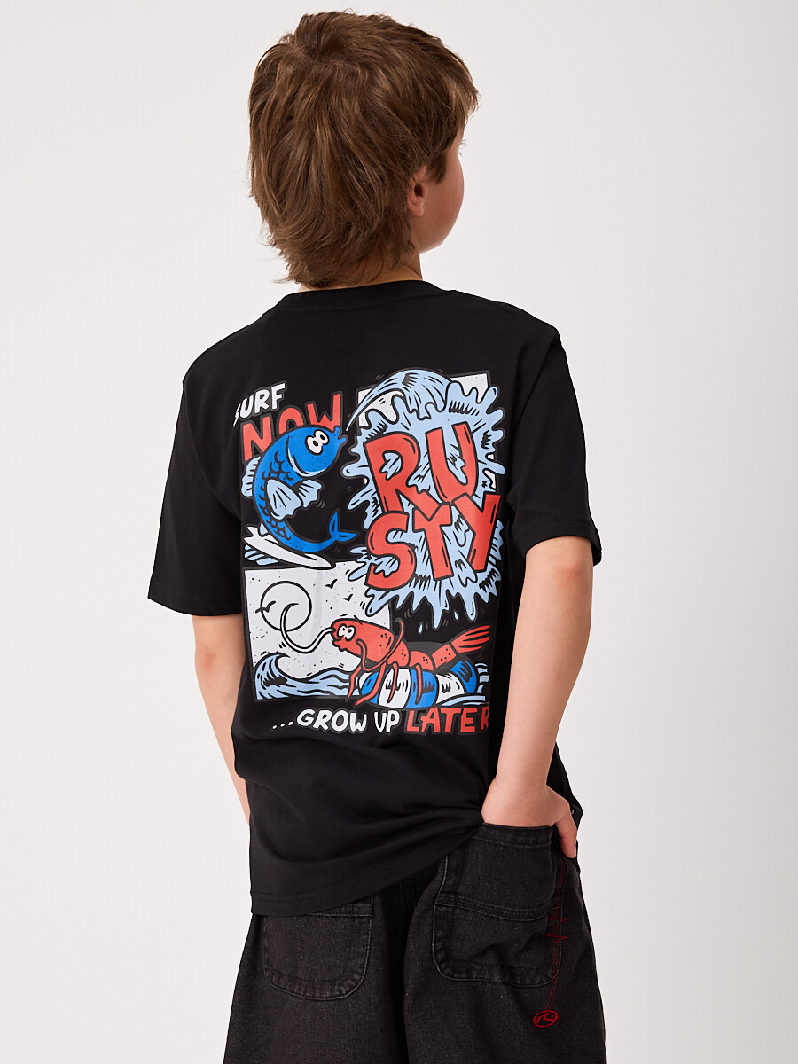 T-SHIRT BURNITA TEEN RUSTY - Negro 