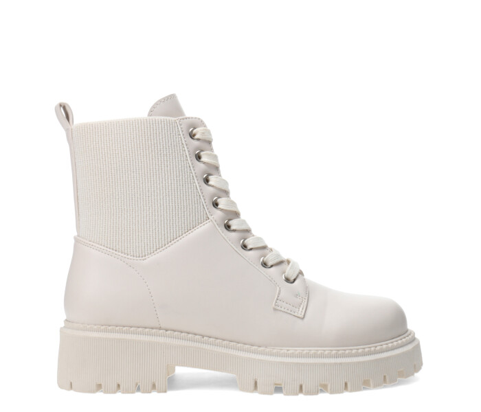 Bota MANON acordonada con textil Offwhite