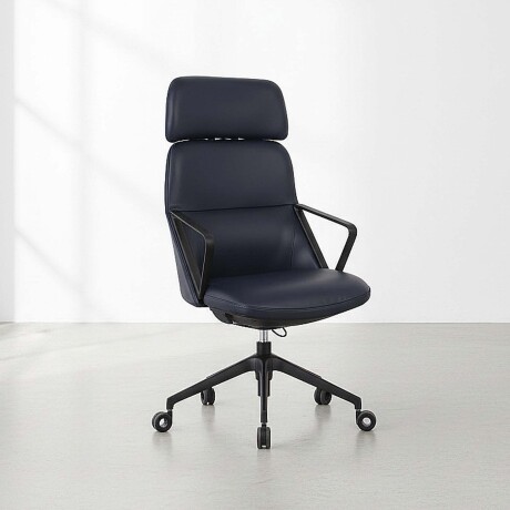 SILLA GERENCIAL DE CUERO CUERO AZUL 3003-1