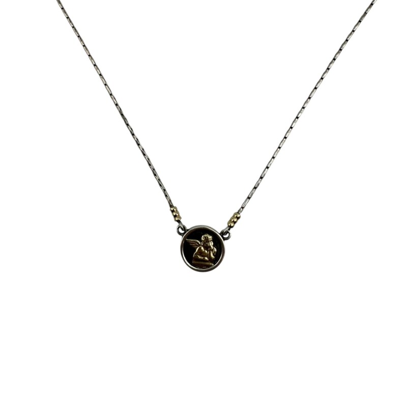 Conjunto ángel de la guarda - Plata y oro - Sin Piedra- CJ5003 sinpiedra