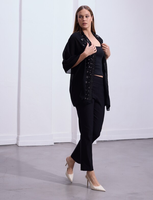 Pashmina Noche NEGRO/PLATEADO