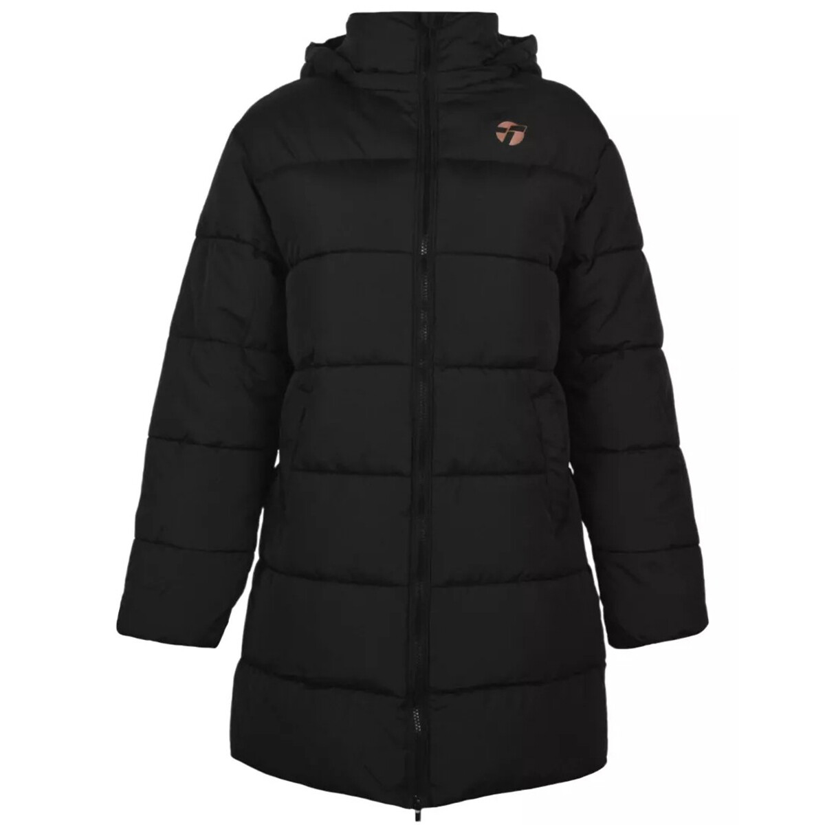 Campera Abrigo Topper Parka Imperm C/ Capucha Dama - Negro 