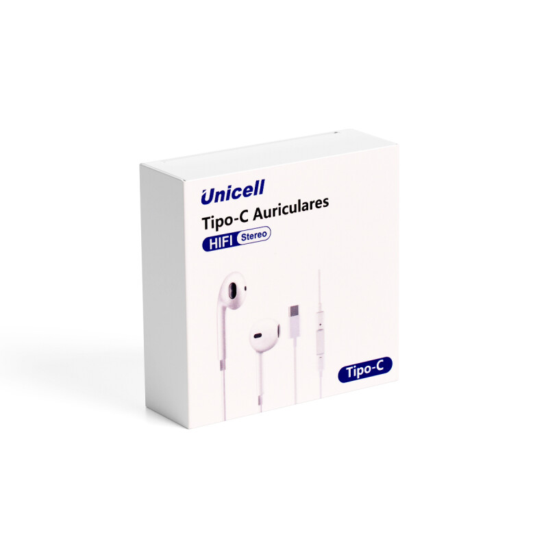 Auriculares Unicell USB-C color blanco Auriculares Unicell Usb-c Color Blanco