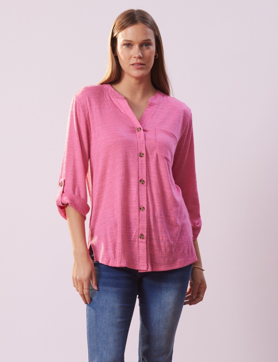 Blusa Botones - Fucsia 