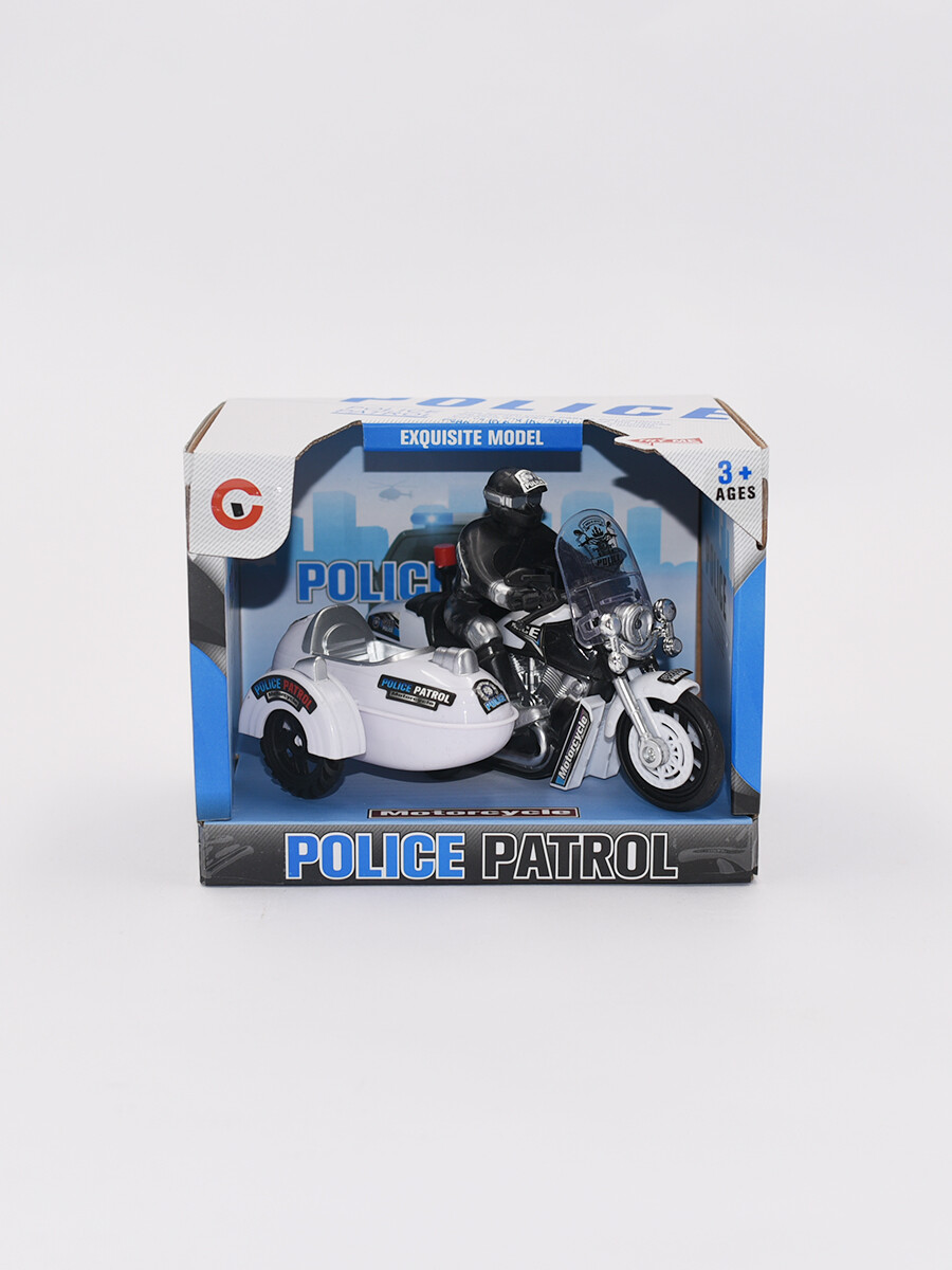 MOTO POLICIA C/CONDUCTOR - BLANCO 
