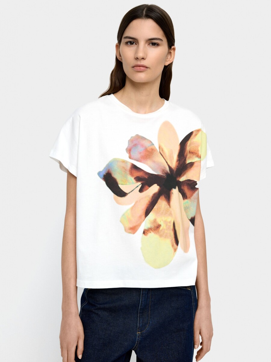 Camiseta Estampado Floral multicolor