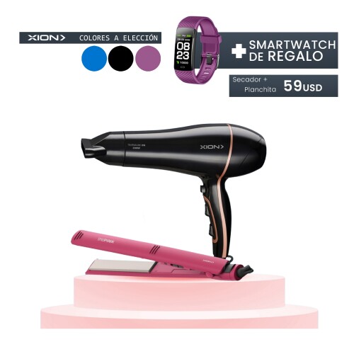 Combo Secador y Planchita + Smartwach de regalo - Xion Combo Secador y Planchita + Smartwach de regalo - Xion