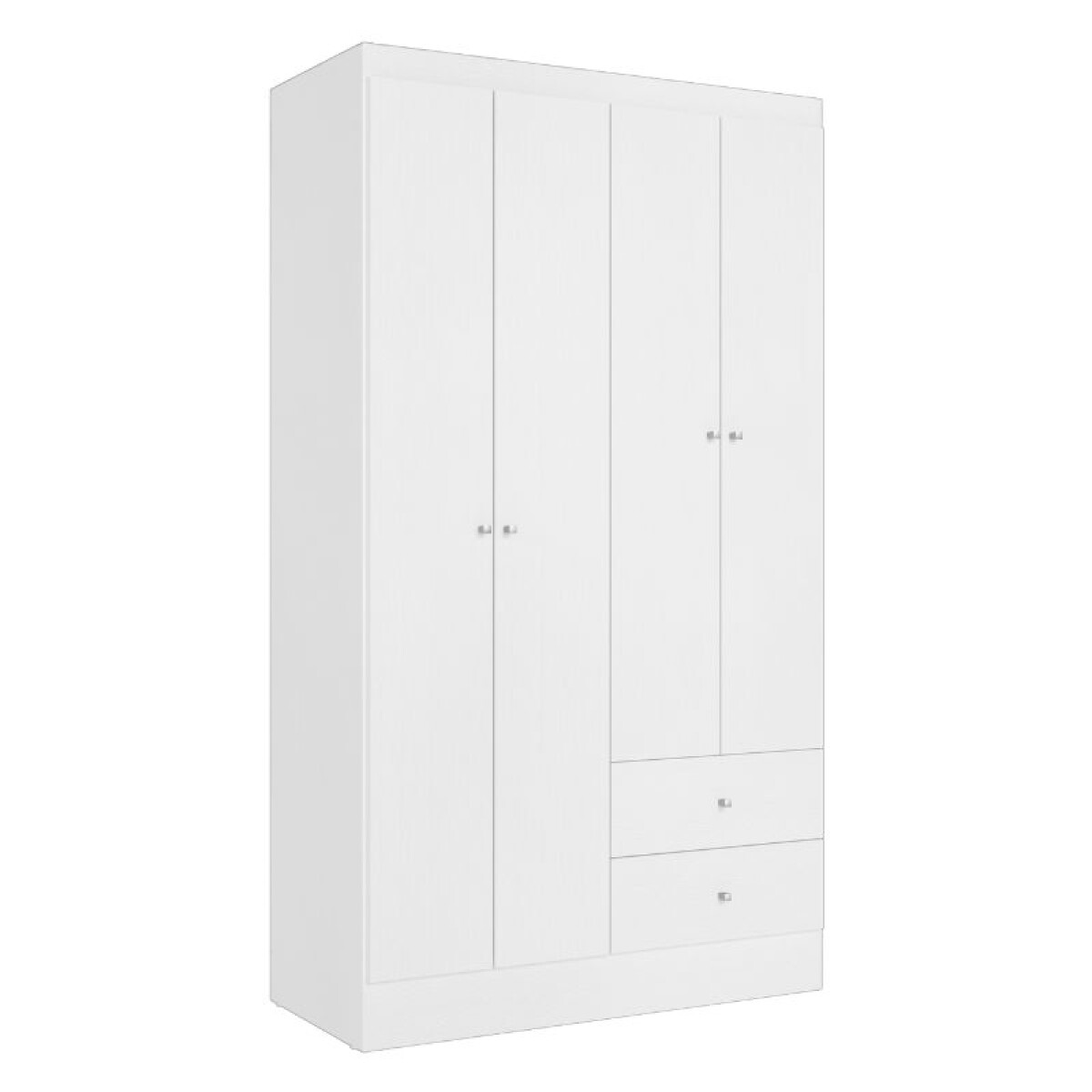 ROPERO 4 PUERTAS 2 CAJONES REVERSIBLE - ROSA/BLANCO 