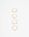 Sets Anillos Metal Set De Anillos Con Strass - Dorado