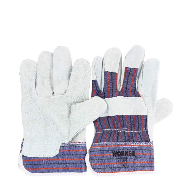 Guantes Unisex Laborales Worker de descarne y lona Gris