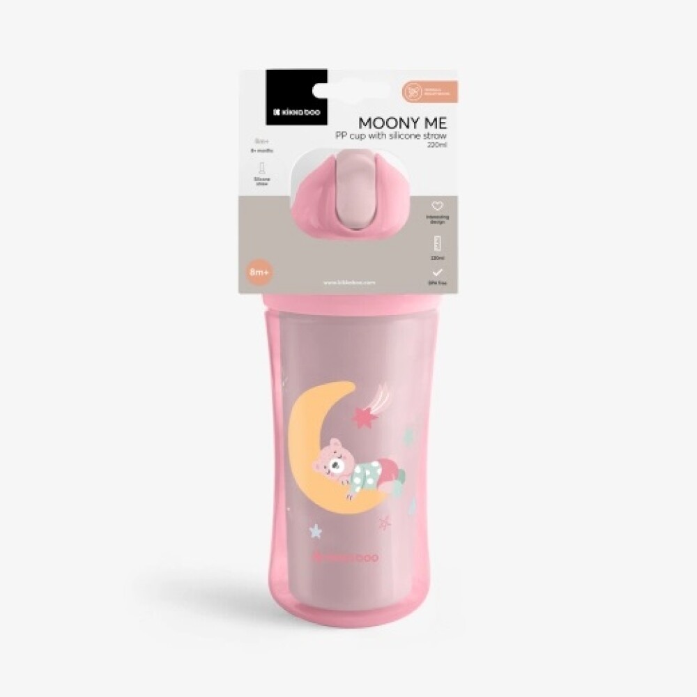 Vaso sorbito moony KIKKABOO rosa