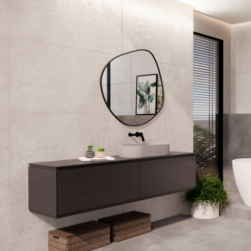Porcelanato Beige Mate Decorado 60X120Cm Piso GAMAS DE BEIGE