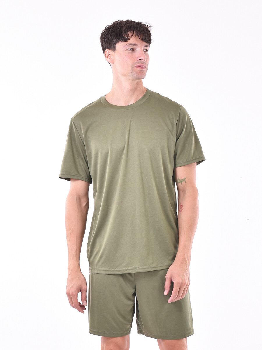 REMERA NIKOLAOS - VERDE MILI 