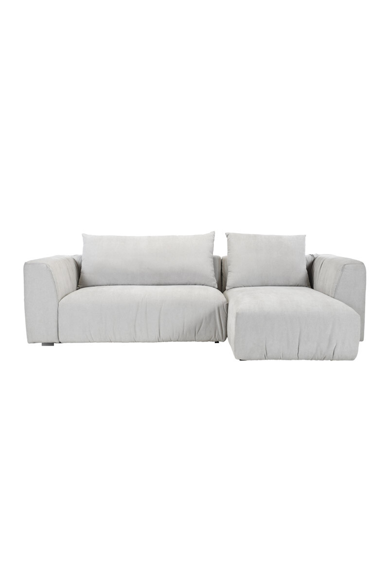 CORSO - SOFA CORSO CHAISE DER 266X105X80CM (2PIEZAS) TELA GRIS CLARO 