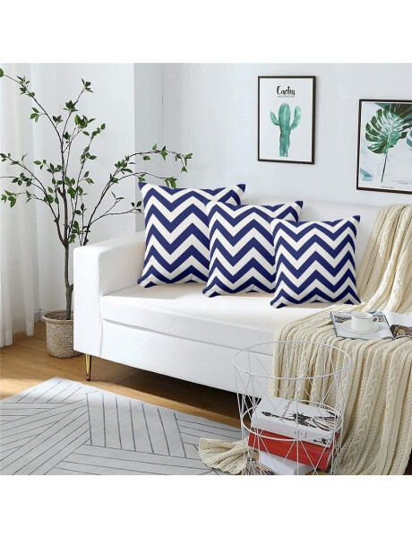 ALMOHADON ESTAMPADO 45x45CM ZIGZAG AZUL/BLANCO ALMOHADON ESTAMPADO 45x45CM ZIGZAG AZUL/BLANCO