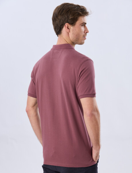 REMERA POLO LISA PIQUÉ Bordo