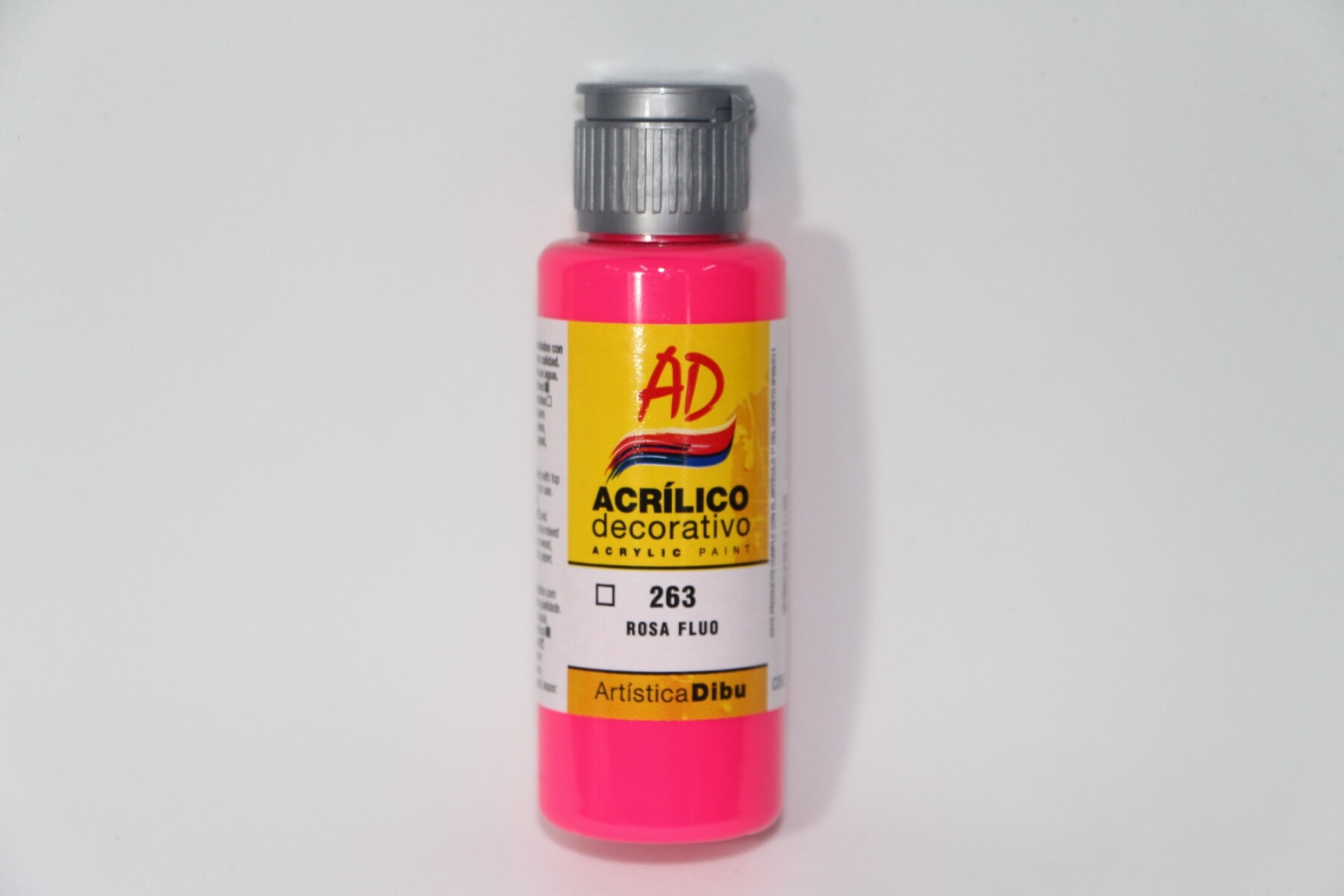 PINTURA ACRILICA ARTISTICA DIBU 60 ML. DIFERENTES COLORES - COLOR ROSADO FLUO 263 