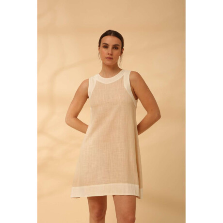 Vestido Acai Short Ss24 Beige Y Mant