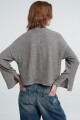 BREAK IT DOWN SWEATER RIB MOCK Gris