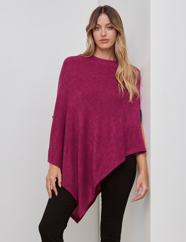 Poncho Ribete FUCSIA