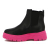 Moleca Bota C/ Elastico Negro-fucsia