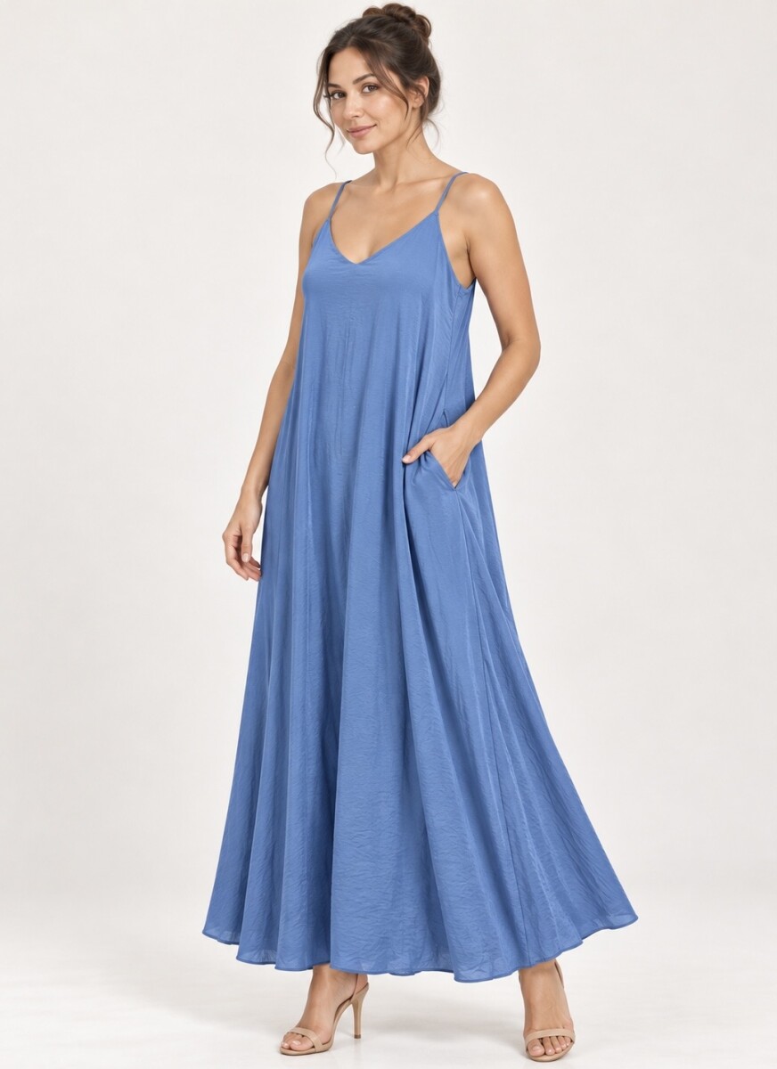 VESTIDO MALTA - CELESTE 