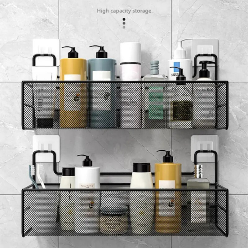 Estante Organizador Baño Ducha Metal Adhesivo Pared Estante Organizador Baño Ducha Metal Adhesivo Pared