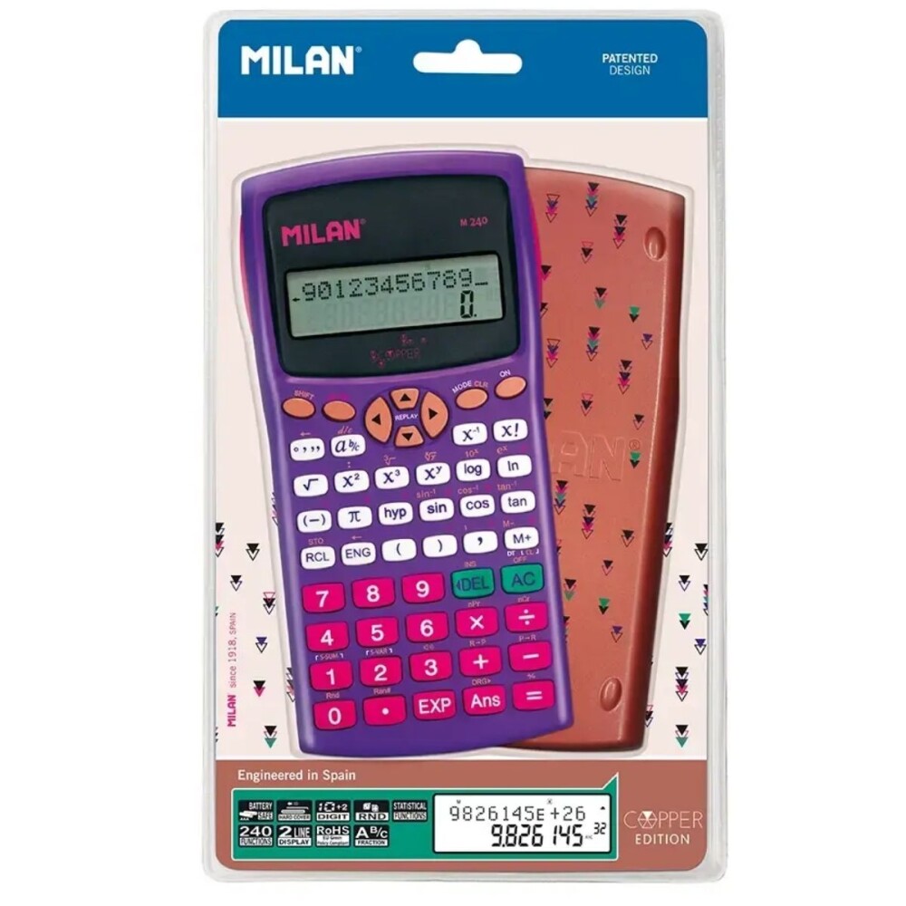 CALCULADORA CIENTIFICA MILAN M240 COLOR VIOLETA CALCULADORA CIENTIFICA MILAN M240 COLOR VIOLETA