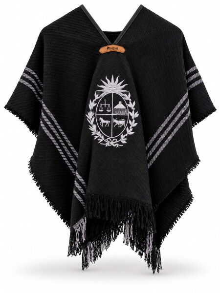 Poncho de niño bordado Gris
