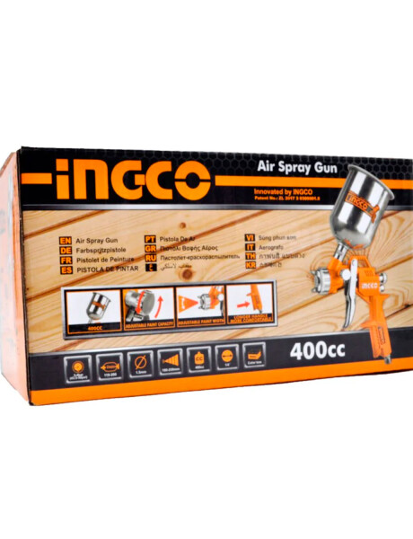 Pistola de pintar Ingco 1.5mm 1.2-1.8 Bar 400cc Pistola de pintar Ingco 1.5mm 1.2-1.8 Bar 400cc