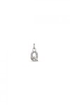 CHARM DE ALEACION DE METALES BAÑADO EN PLATA DE LEY CON FORMA DE LETRA Q CON ARGOLLA Charm