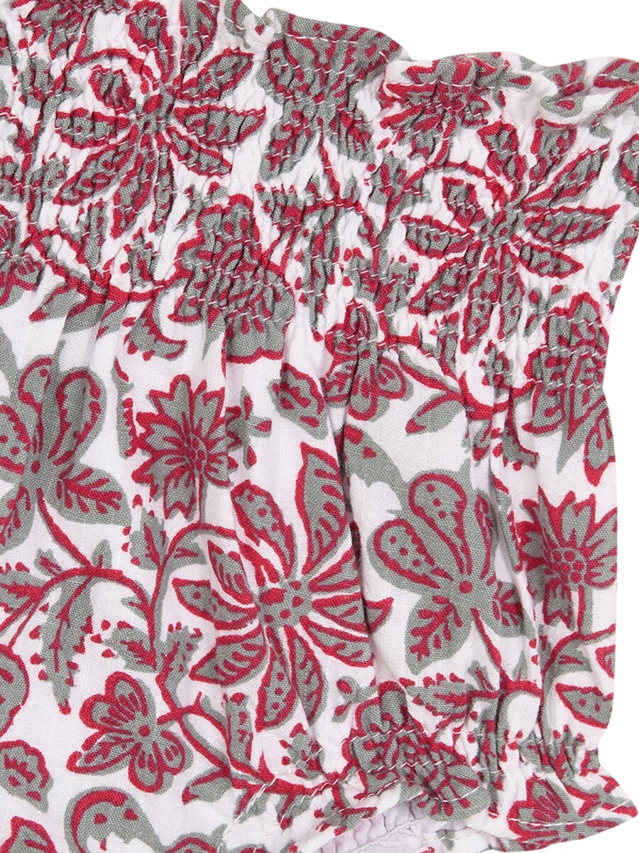 Bombacho Estampado Flores Blanco Roto