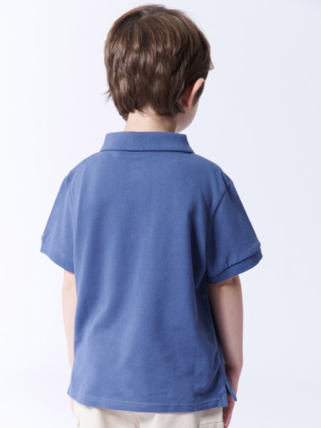 Remera polo piqué Azul