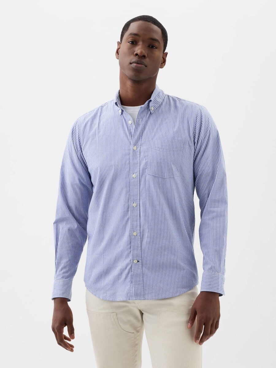 Camisa Hombre Standard Stretch Poplin - Matisse Blue 537 