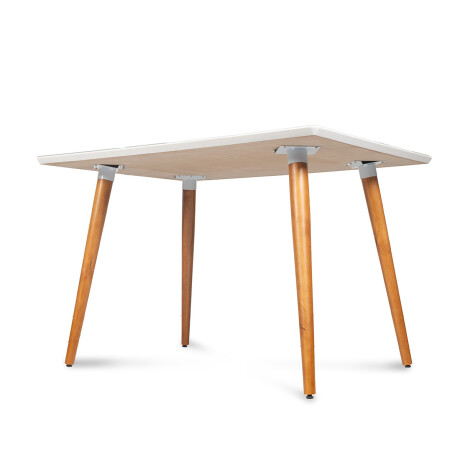 Mesa de Comedor Veneza Blanco y Cedro