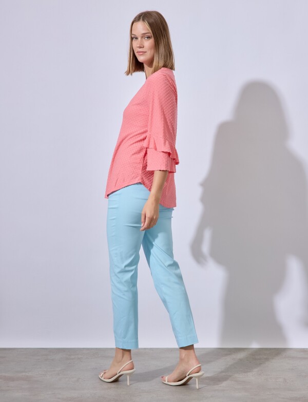 Blusa Manga Volados CORAL