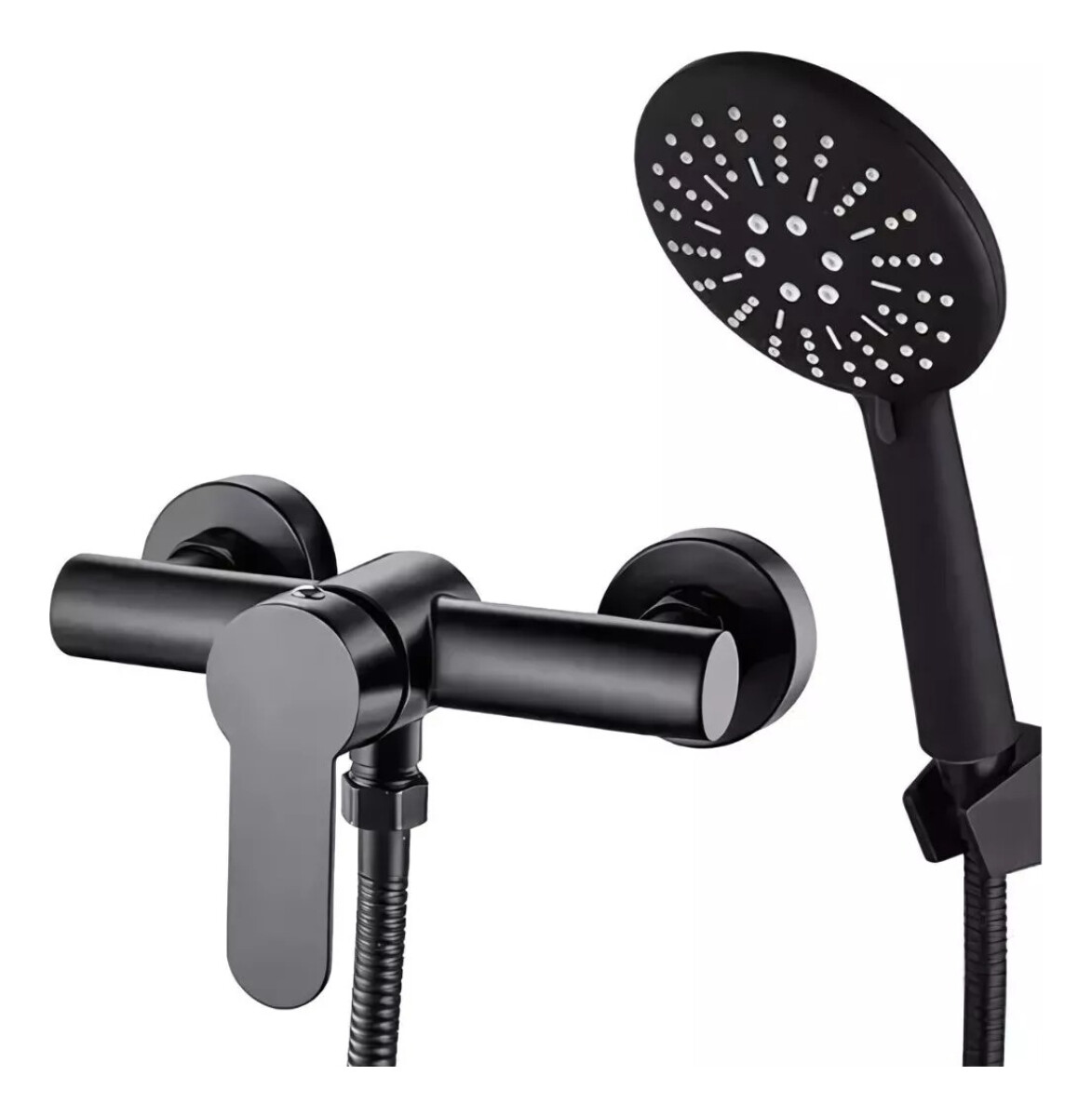 Monocomando Para Ducha Mezcladora Griferia Para Baño Negro 